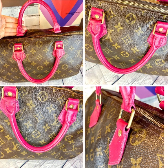 Louis Vuitton Speedy 30 custom painted with bag charm *READ DESCRIPTION* - Picture 14 of 16